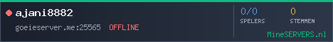Banner van ajani8882 met de actuele serverstatus