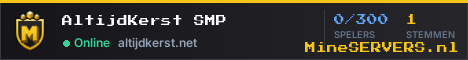 Banner van AltijdKerst SMP met de actuele serverstatus