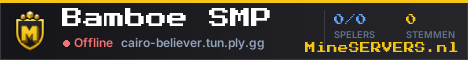Banner van Bamboe SMP met de actuele serverstatus