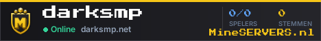 Banner van darksmp met de actuele serverstatus