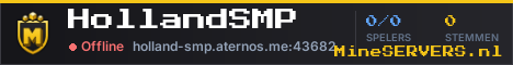 Banner van HollandSMP met de actuele serverstatus