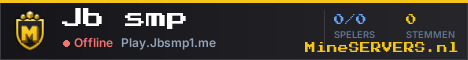 Banner van Jb smp met de actuele serverstatus