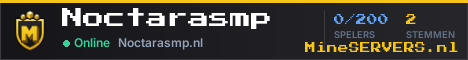 Banner van Noctarasmp met de actuele serverstatus
