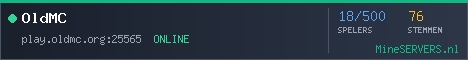 Banner van OldMC met de actuele serverstatus