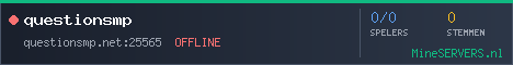 Banner van questionsmp met de actuele serverstatus