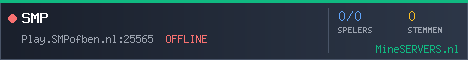Banner van SMP met de actuele serverstatus