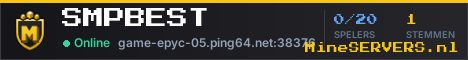 Banner van SMPBEST met de actuele serverstatus