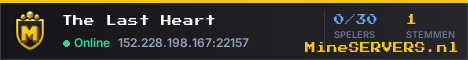 Banner van The Last Heart met de actuele serverstatus