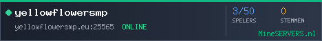 Banner van yellowflowersmp met de actuele serverstatus