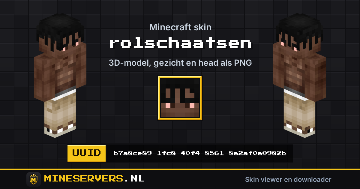 rolschaatsen Minecraft Skin — 3D, Face (Gezicht) & Head PNG